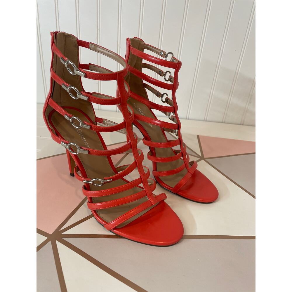 BCBGeneration Tangerine Gladiator Style Pumps San… - image 1